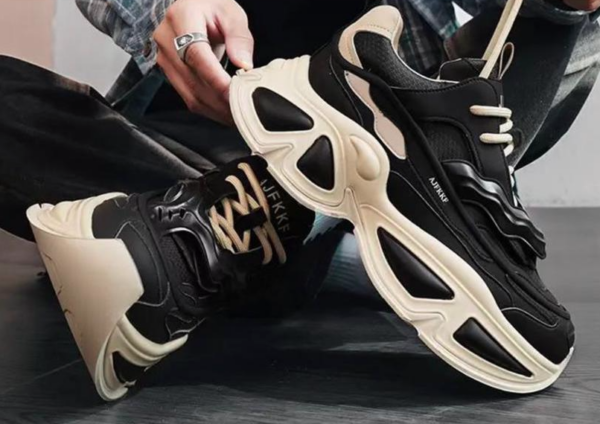 mens fashion mid top sneakers
