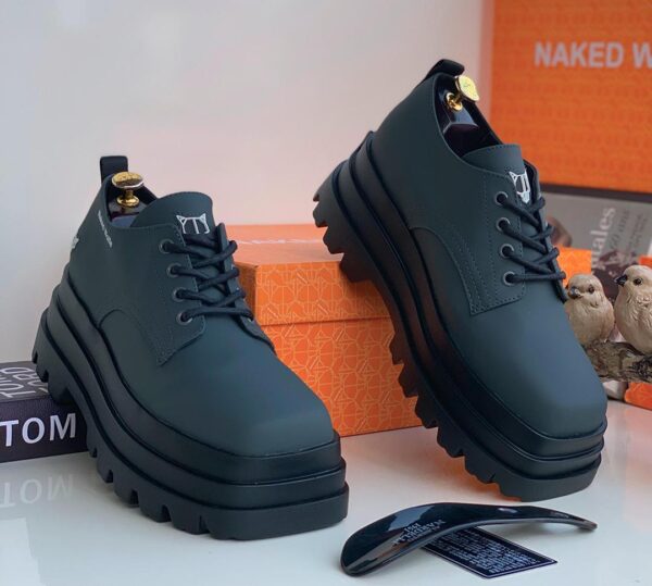 men leather thick-sole shoes