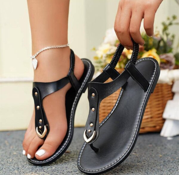 women casual elastic ankle strap sandals