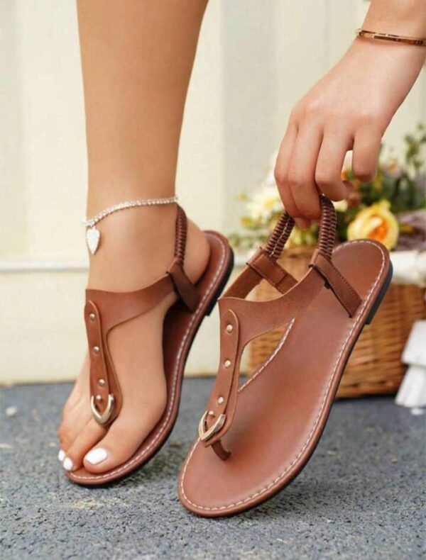 women casual elastic ankle strap sandals