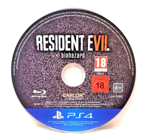 resident evil 7 – ps4 game disc