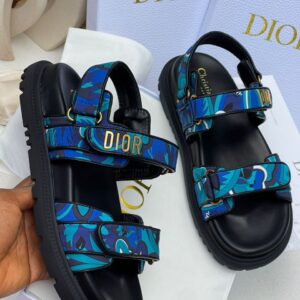 Women Floral Print Leather Sandals