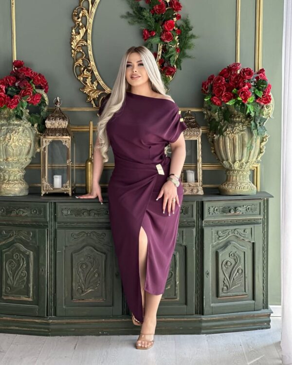 women wrap midi dress