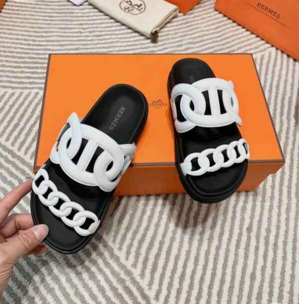 women casual chain pattern slippers