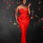 Rose Embellished Bandage Dress