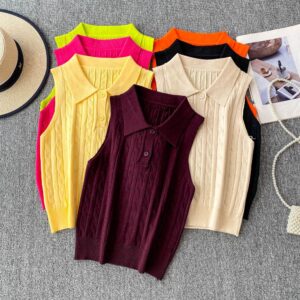 Knitted Sleeveless Top