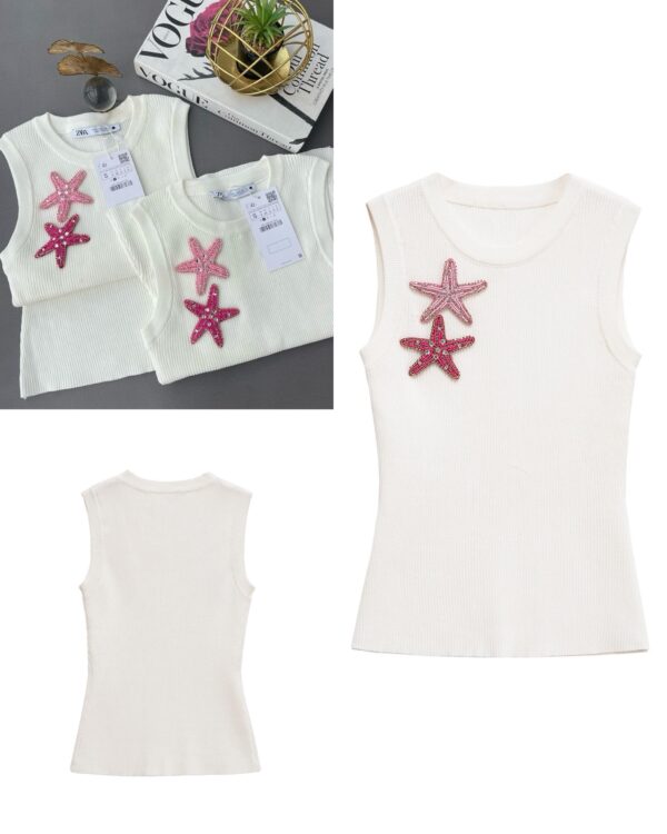 zara starfish knit top