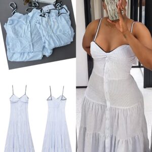 zr striped maxi dress