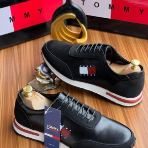 men's casual leather lace-up sneakers