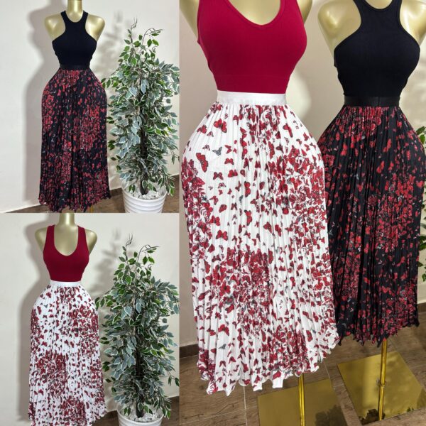 butterfly pleated skirt
