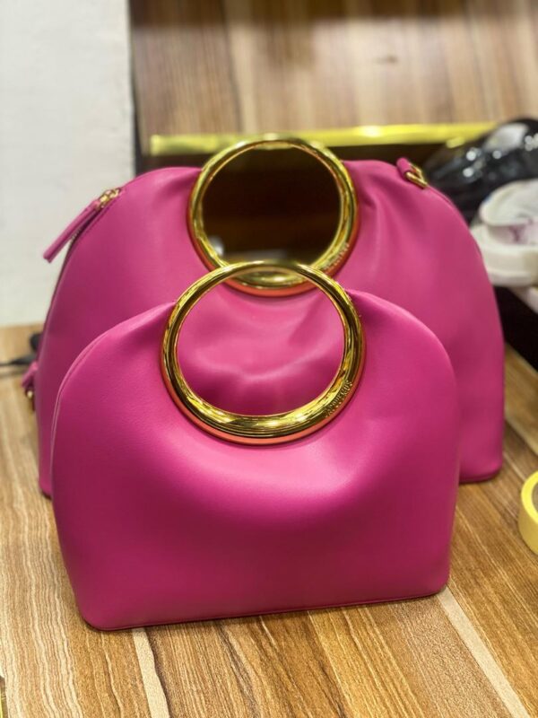 ring handle designer handbag