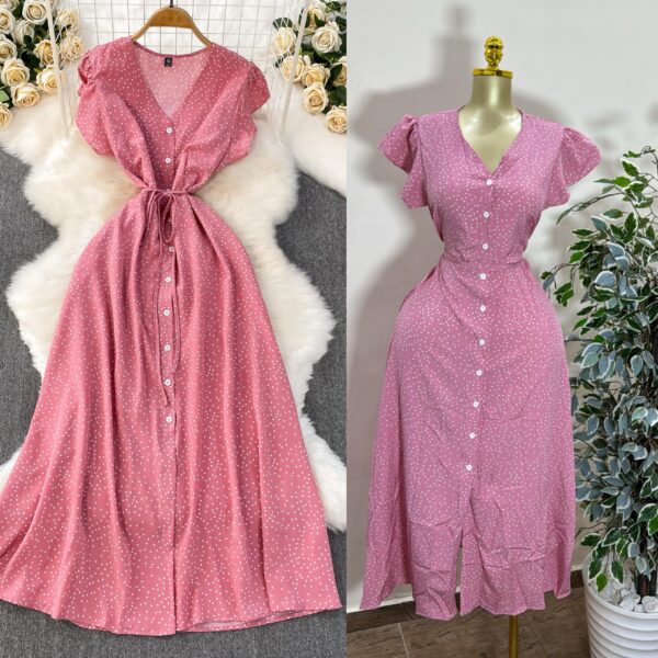 ladies button down dress