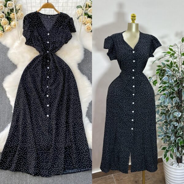 ladies button down dress