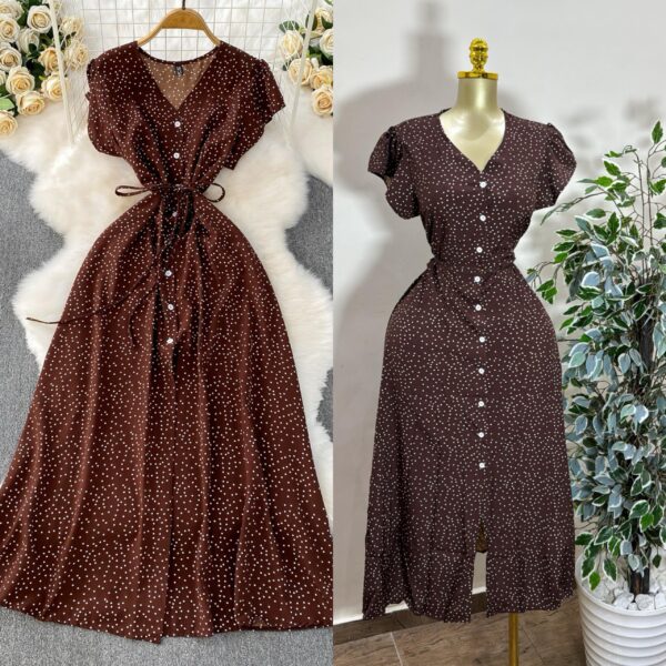 ladies button down dress