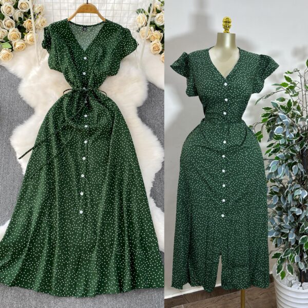 ladies button down dress