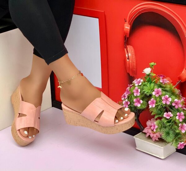 platform wedge ladies slippers