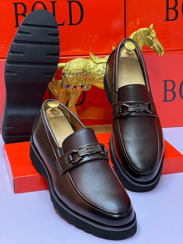 men formal slip-on leather shoes