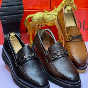 men formal slip-on leather shoes