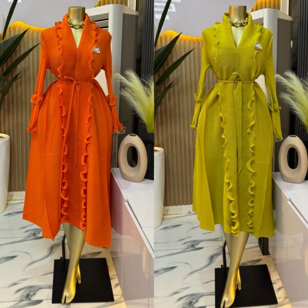 casual stretchy dress with ruffle detail