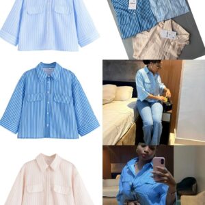 striped oversized shirt