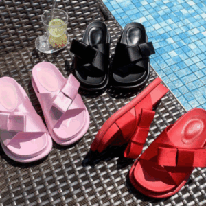 ladies bow slides