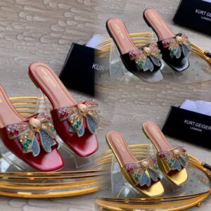 ladies bow designed slippers