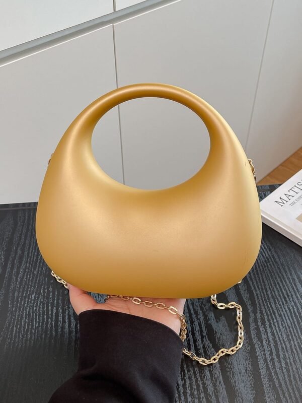 acrylic frosted round top-handle clutch