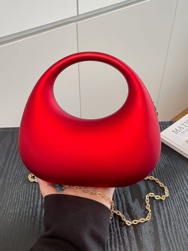 acrylic frosted round top-handle clutch