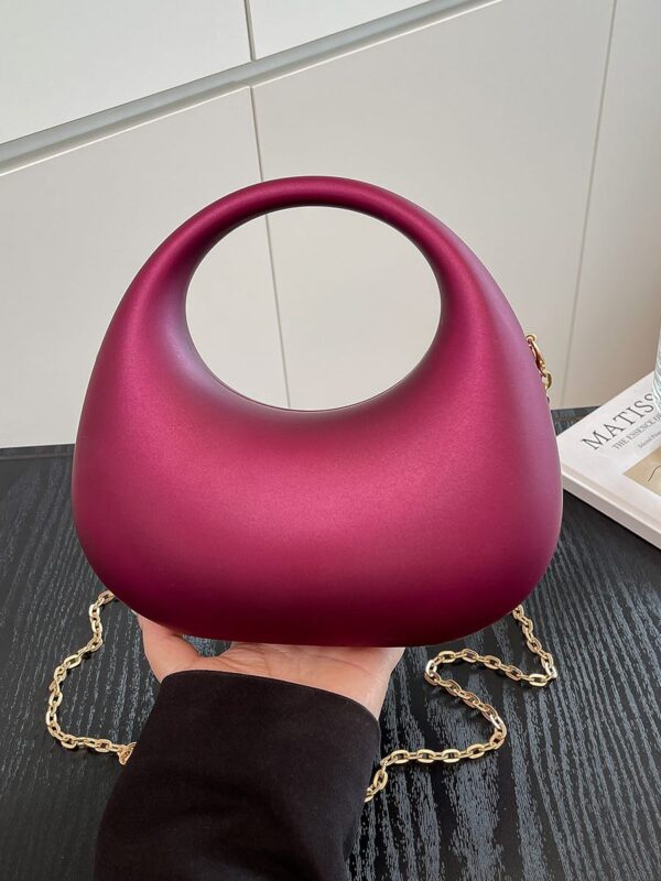 acrylic frosted round top-handle clutch