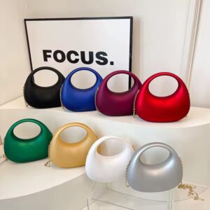 acrylic frosted round top-handle clutch