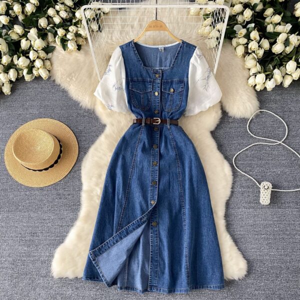 luxe denim dress
