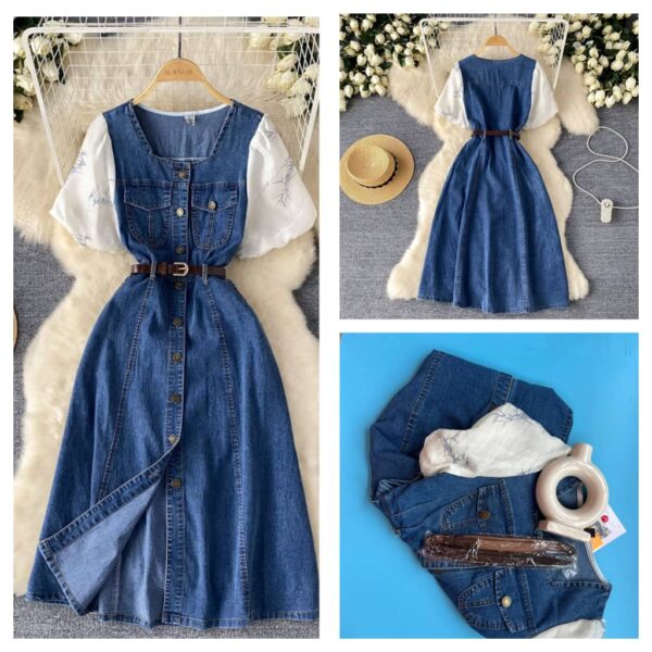 luxe denim dress