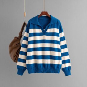 Luxury Stripe Sweat Top