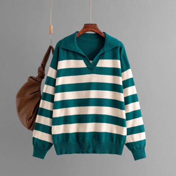 luxury stripe sweat top