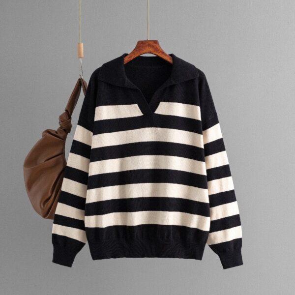 luxury stripe sweat top