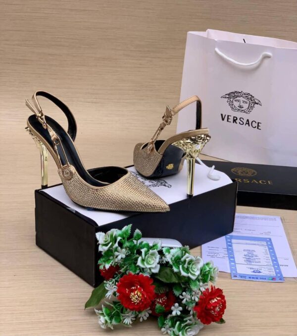 women pointed toe sling-back high heel pumps