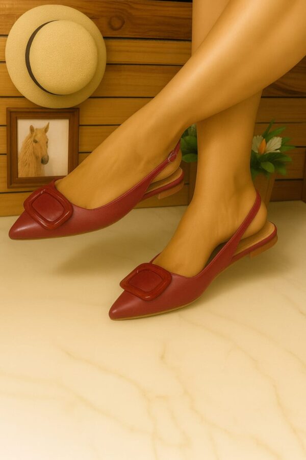 women formal sling-back flat shoes