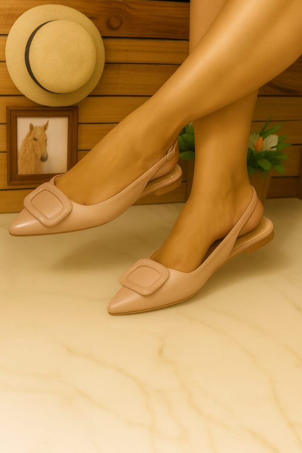 women formal sling-back flat shoes