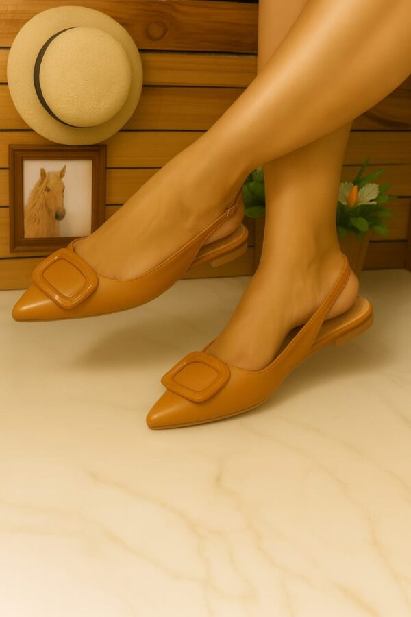 women formal sling-back flat shoes