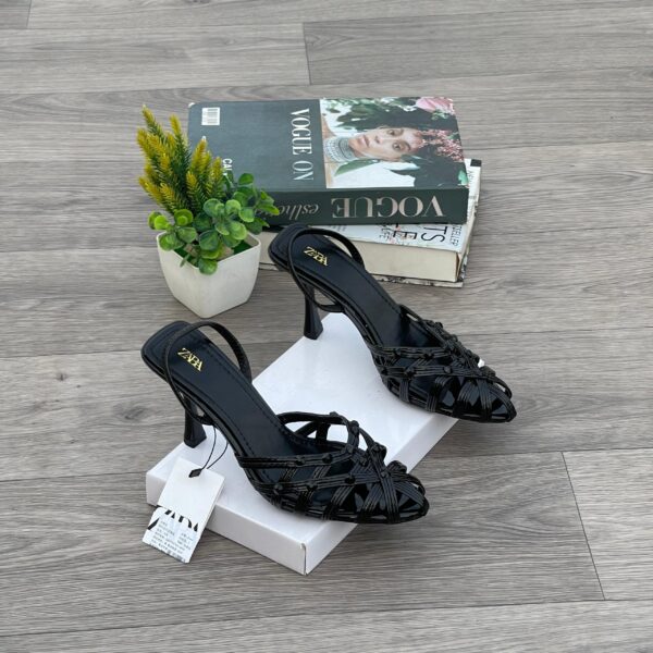 Women Studded Basket Sling-back Heels