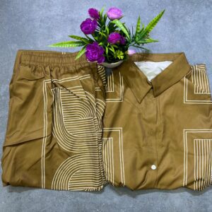 women casual patterned 2 piece set