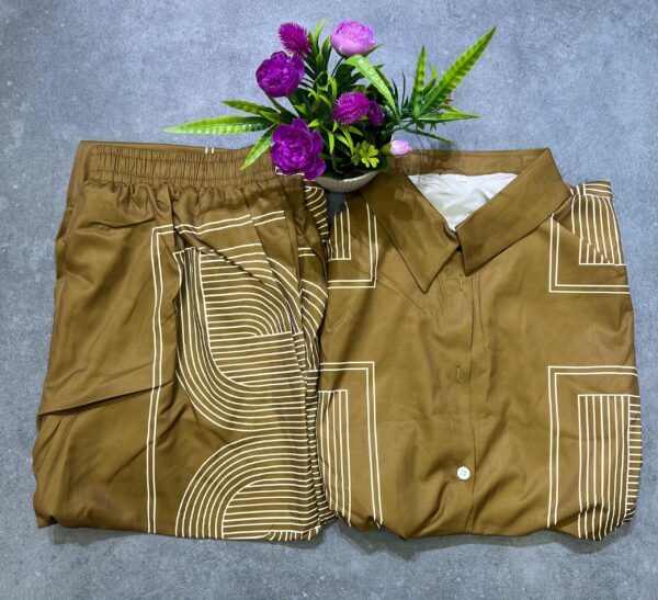 women casual patterned 2 piece set