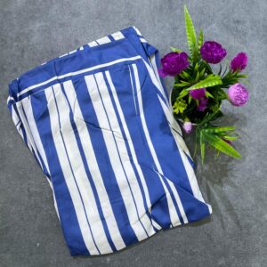 fashion strap striped flared dress