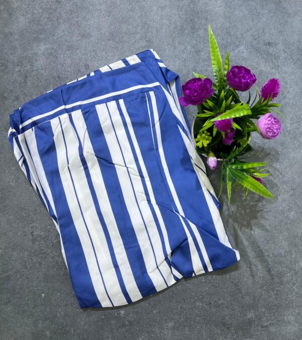 fashion strap striped flared dress