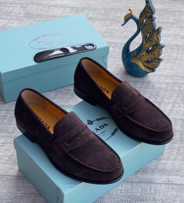 men suede penny loafers