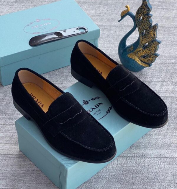 men suede penny loafers