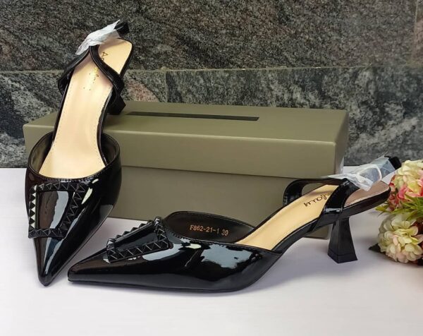 Women Patent Sling-back Low Heels women patent sling-back low heels