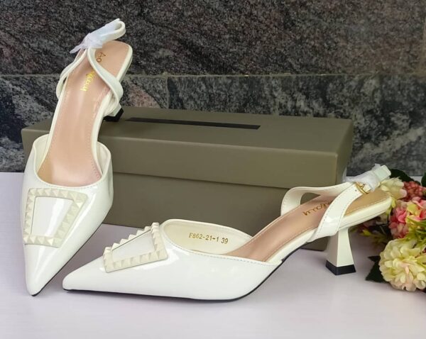 Women Patent Sling-back Low Heels women patent sling-back low heels