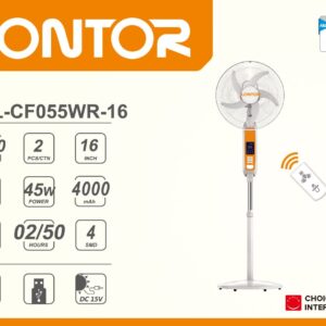 lontor rechargeable fan ctl-cf055wr-16