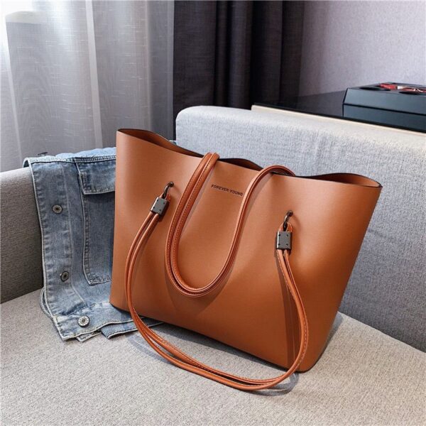 ladies large capacity shoulder tote handbag
